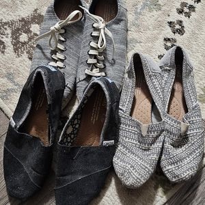 Tom's flats size 6.5 lot of 3